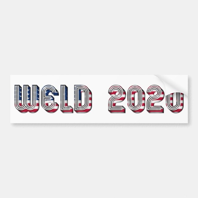 William F. Weld Präsidentschaftskandidat 2020 Autoaufkleber (Vorne)