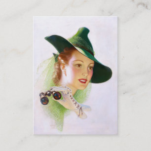 William Fulton Soare: Frau mit binokularem Visitenkarte