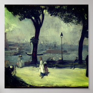 William Glackens - East River Park (c. 1902) Poster
