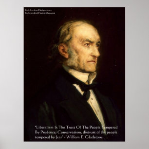 William Gladstone Poster "Liberals & Conservative"
