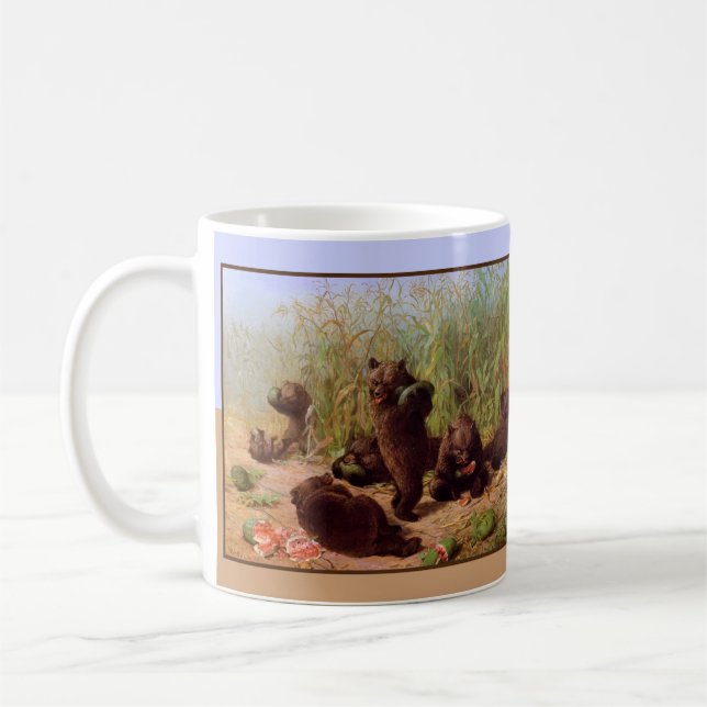 William H. Beard - Bären im Watermelon Patch Kaffeetasse (Links)