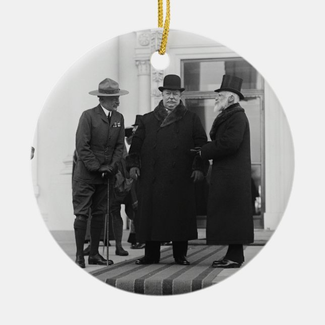 William H. Taft, James Bryce & Archibald W. Hinter Keramik Ornament (Vorne)
