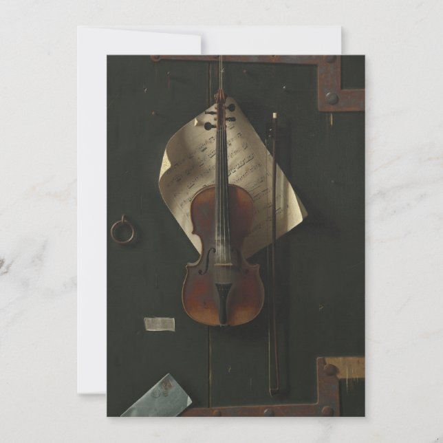 William Harnett Die alte Violine Einladung (Vorderseite)