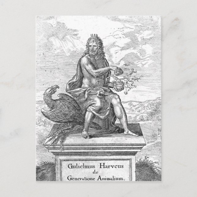 William Harvey's ' De Generatione Animalium' Postkarte (Vorderseite)