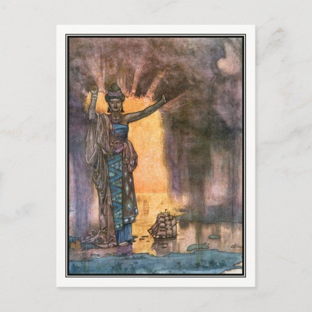 William Heath Robinson - Singapur Postkarte (Vorderseite)