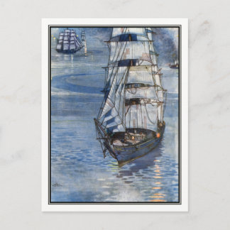 William Heath Robinson - Vintage Schifffahrtskunst Postkarte