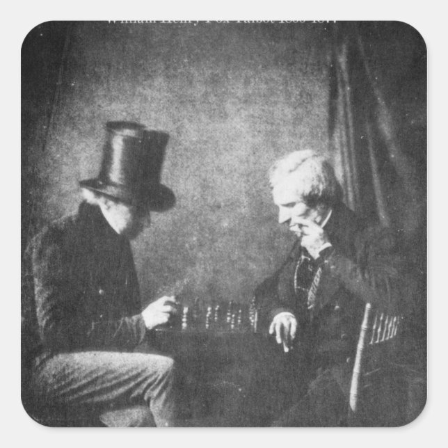 William Henry Fox Talbot Quadratischer Aufkleber (Vorderseite)
