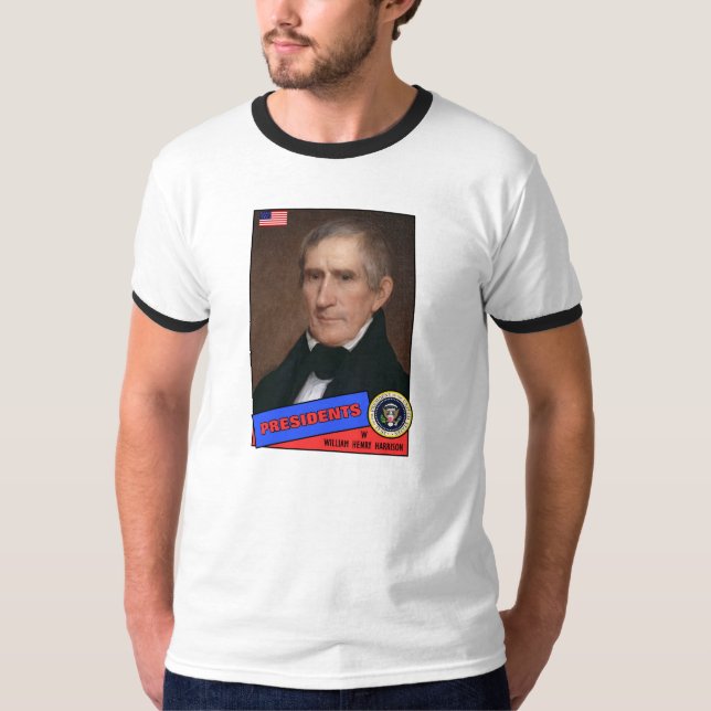 William Henry Harrison Baseball Card T-Shirt (Vorderseite)