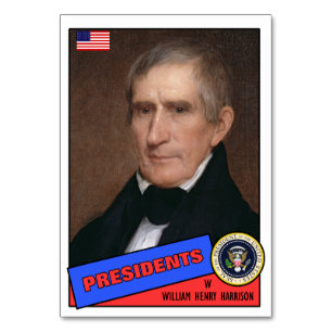 William Henry Harrison Baseballkarte Tischnummer