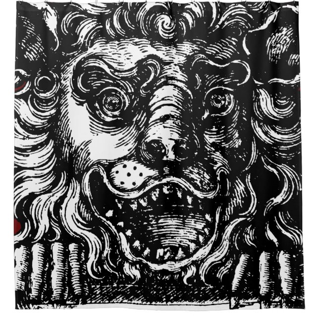 William Hogarths Löwenkopf Taverne Duschvorhang (Vorderseite)