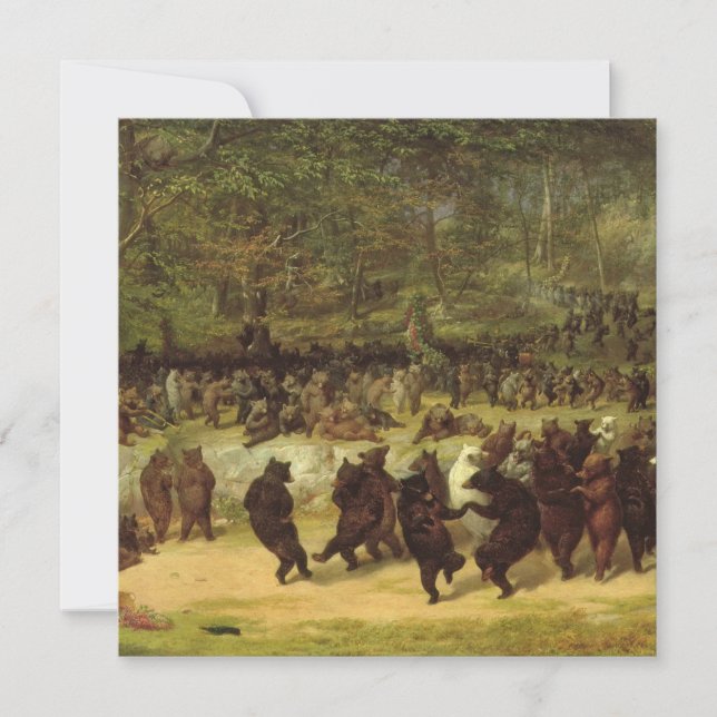 William Holbrook Bart - Der Bärentanz Feiertagskarte (Vorderseite)