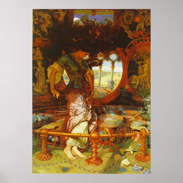 William Holman Hunt The Lady of Shalott Poster (Vorne)