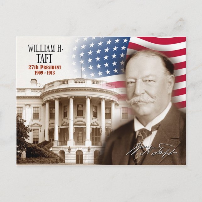 William Howard Taft - 27. Präsident der USA Postkarte (Vorderseite)