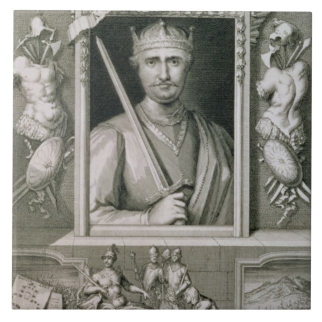 William I der Eroberer-(1027-87) König von England Fliese (Vorderseite)