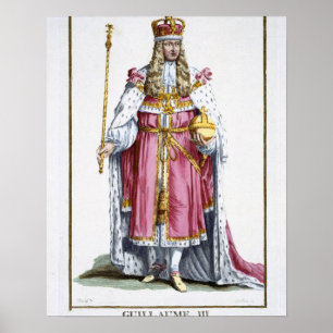 William III (1650-1702) von Orange, 1780 (gefärbt) Poster