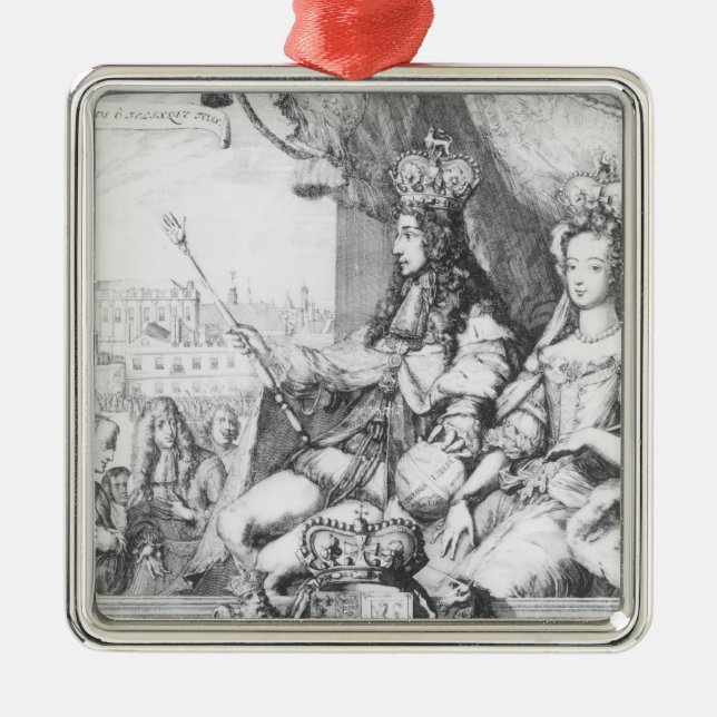 William III und Mary II Ornament Aus Metall (Vorne)