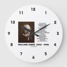 William James Mass of Habits Destiny Zitat Große Wanduhr