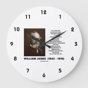 William James Mass of Habits Destiny Zitat Große Wanduhr