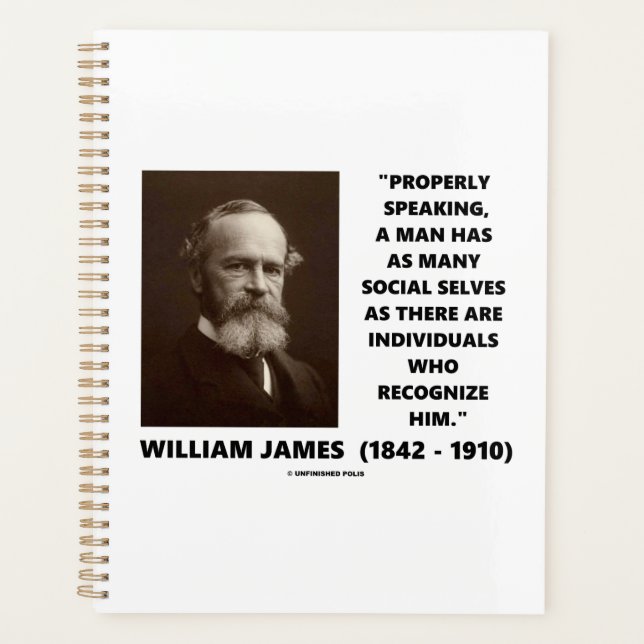 William James Viele soziale Selbst Zitat Planer (Vorderseite)