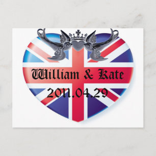 William & Kate 2011,04,29 Save the Date Ankündigungspostkarte