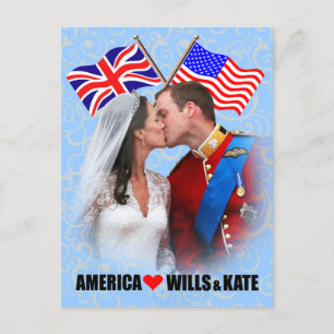 William & Kate - America Postcard Postkarte