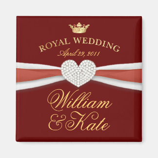 William & Kate - Königliche Hochzeit - Gedenkgesch Magnet