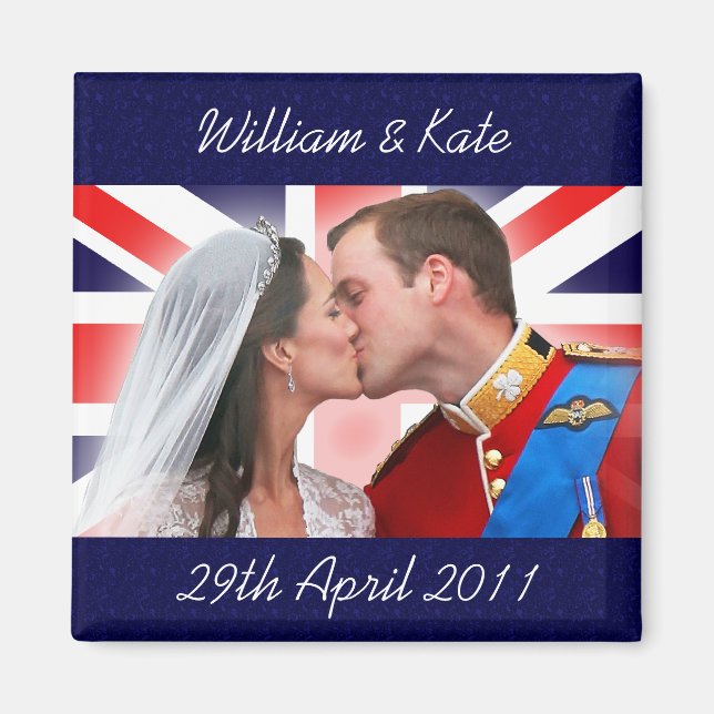 William & Kate Royal Wedding Kiss Magnet (Vorne)