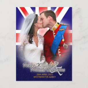 William & Kate Royal Wedding Kiss Postcard Postkarte