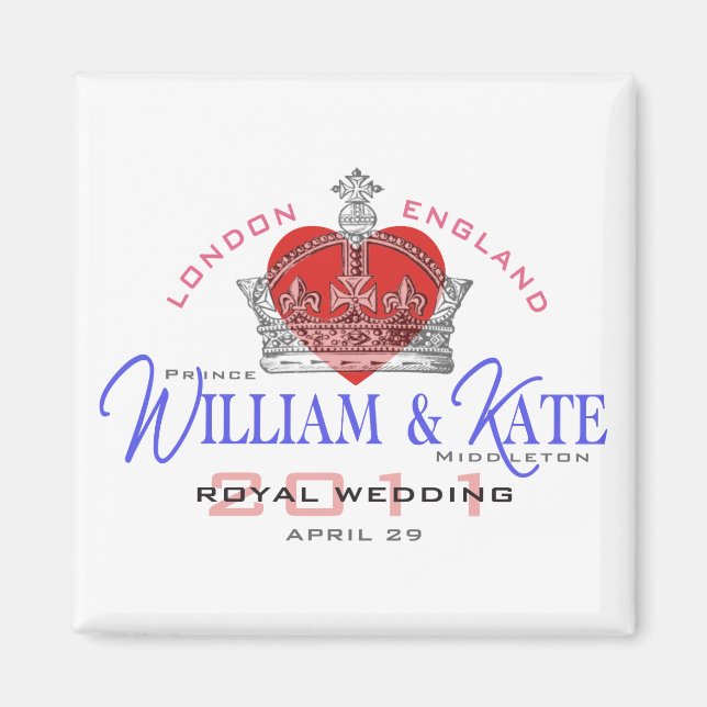 William & Kate Royal Wedding Magnet (Vorne)