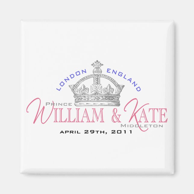 William & Kate Royal Wedding Magnet (Vorne)
