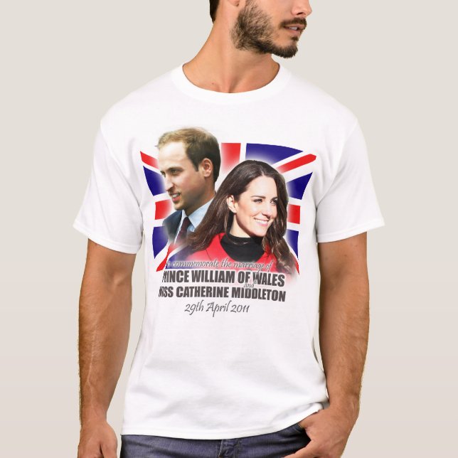 William & Kate Royal Wedding T - Shirt (Vorderseite)