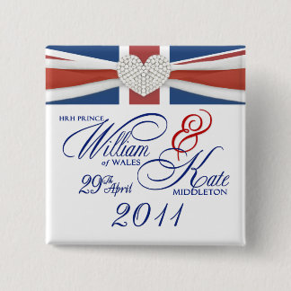 William & Kate Wedding Gedenkstätte Keepake Button