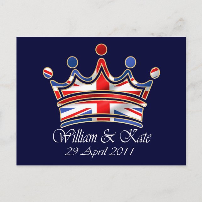 William & Kate Wedding Postkarte (Vorderseite)