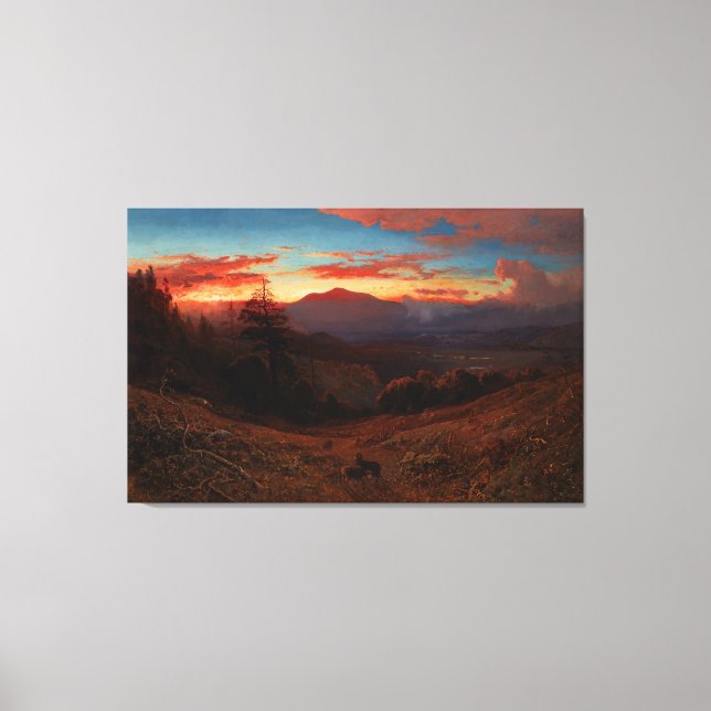 William Keith_Sunset on Mount Diablo Leinwanddruck (Vorderseite)