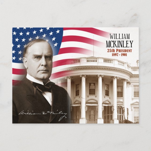 William McKinley - 25. Präsident der USA Postkarte (Vorderseite)