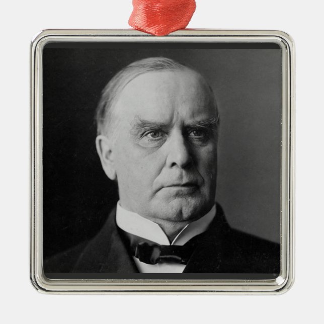 William Mckinley 25. Präsident Silbernes Ornament (Vorne)