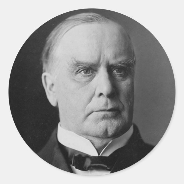 William Mckinley 25 Runder Aufkleber (Vorderseite)