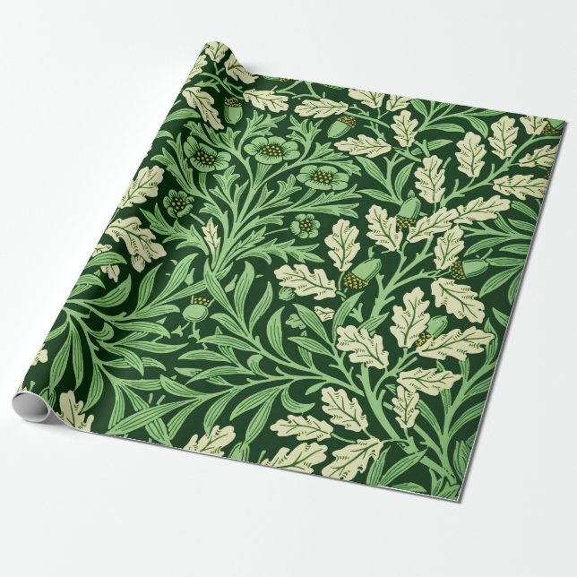 William Mirrors Acorns & Oak Leaves Spring Garden Geschenkpapier (Ungerollt)