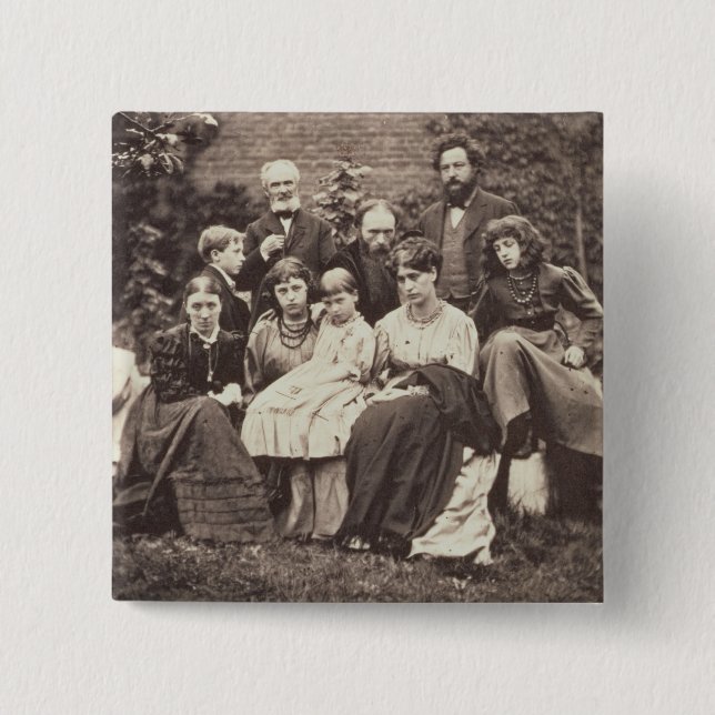 William Morris-(1834-96) Sir Edward Burne-Jones (1 Button (Vorderseite)