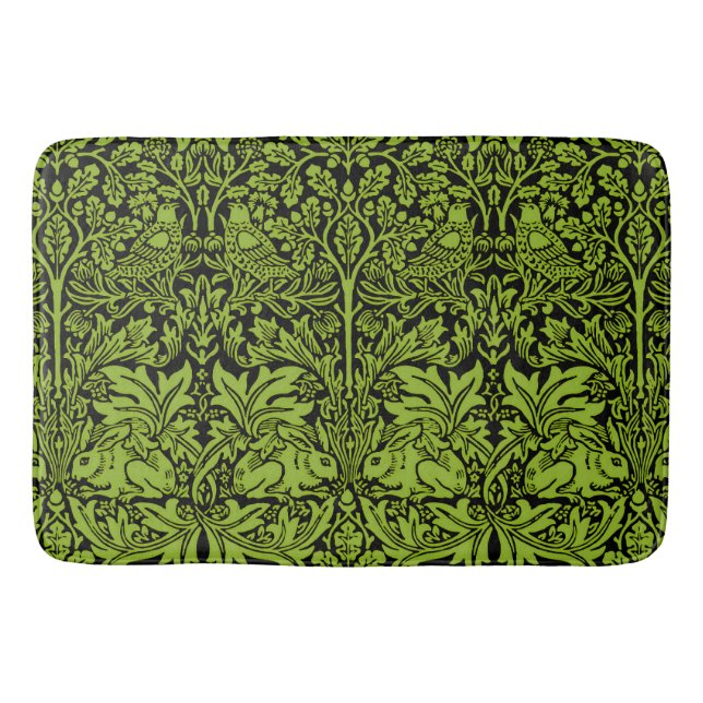 William Morris 1881 Vögel, Kaninchen-Muster Badematte (Vorderseite)