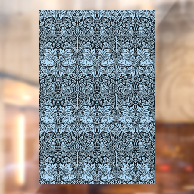 William Morris 1881 Vögel, Kaninchen-Muster Fensteraufkleber (Blatt 2)