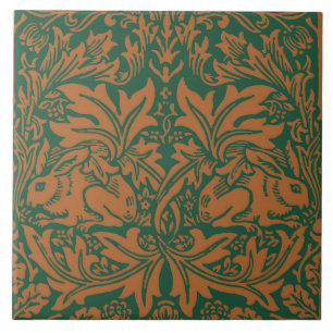 William Morris 1881 Vögel, Kaninchen-Muster Fliese