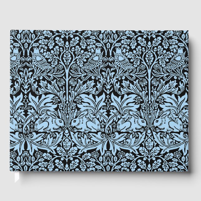 William Morris 1881 Vögel, Kaninchen-Muster Gästebuch (Vorderseite)