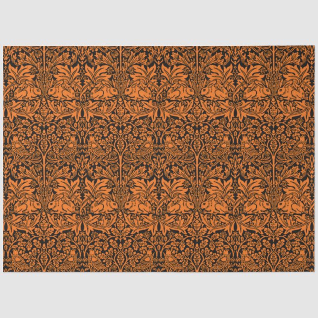 William Morris 1881 Vögel, Kaninchen-Muster Seidenpapier (Vorderseite)
