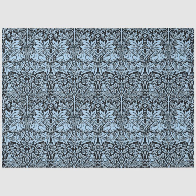 William Morris 1881 Vögel, Kaninchen-Muster Seidenpapier (Vorderseite)