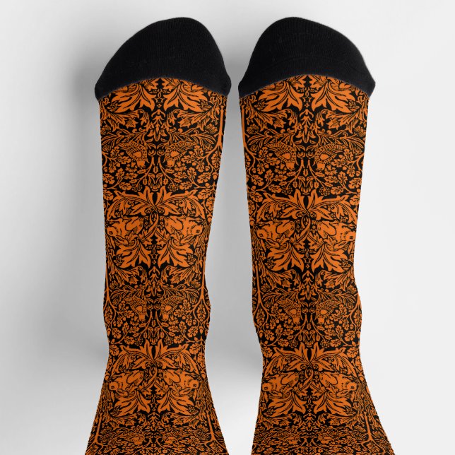 William Morris 1881 Vögel, Kaninchen-Muster Socken (Oben)
