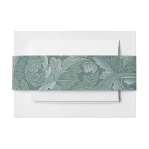 William Morris Acanthus-Blatt Tealblau-Muster Einladungsbanderole