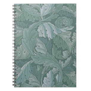 William Morris Acanthus-Blatt Tealblau-Muster Notizblock