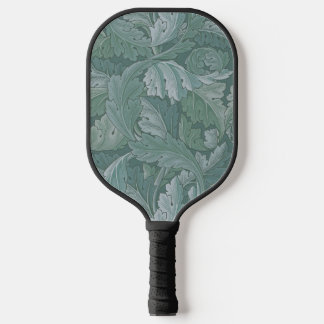 William Morris Acanthus-Blatt Tealblau-Muster Pickleball Schläger