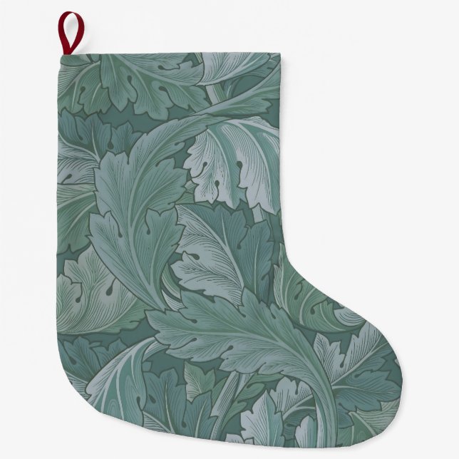 William Morris Acanthus Botanical Harmony Classic Großer Weihnachtsstrumpf (Vorderseite)